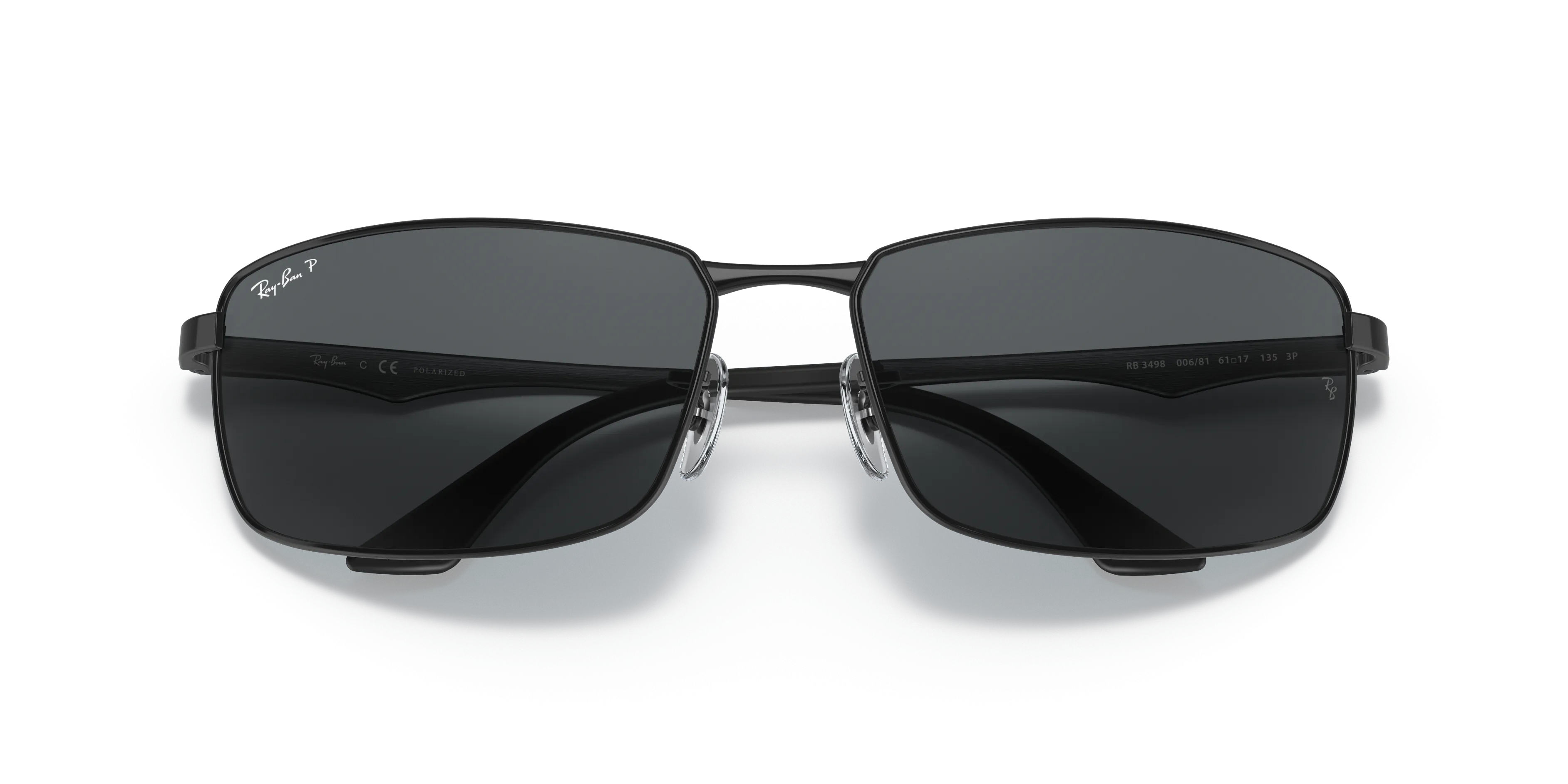 RAYBAN RB3498 XXL (61  17) GEPOLARISEERD WITH GRIJS LENSES AND ZWART FRAME